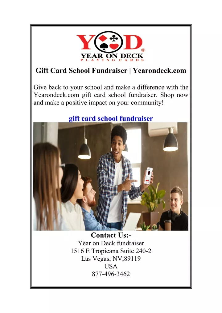 gift card school fundraiser yearondeck com