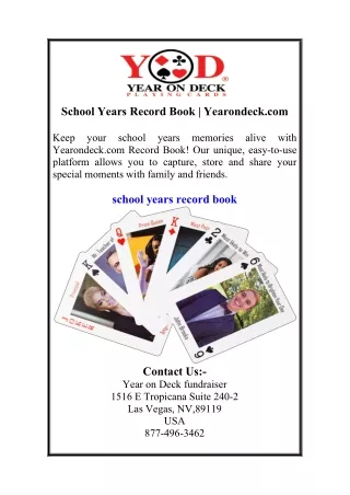 School Years Record Book | Yearondeck.com