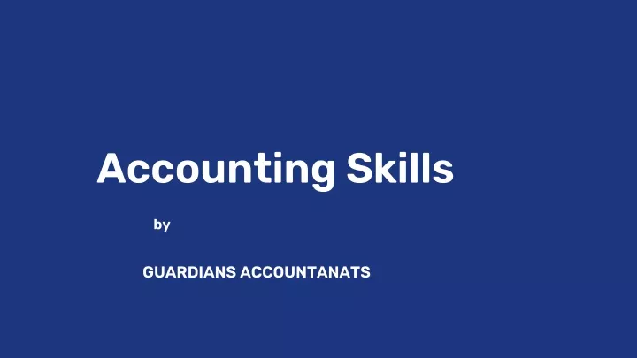accounting skills