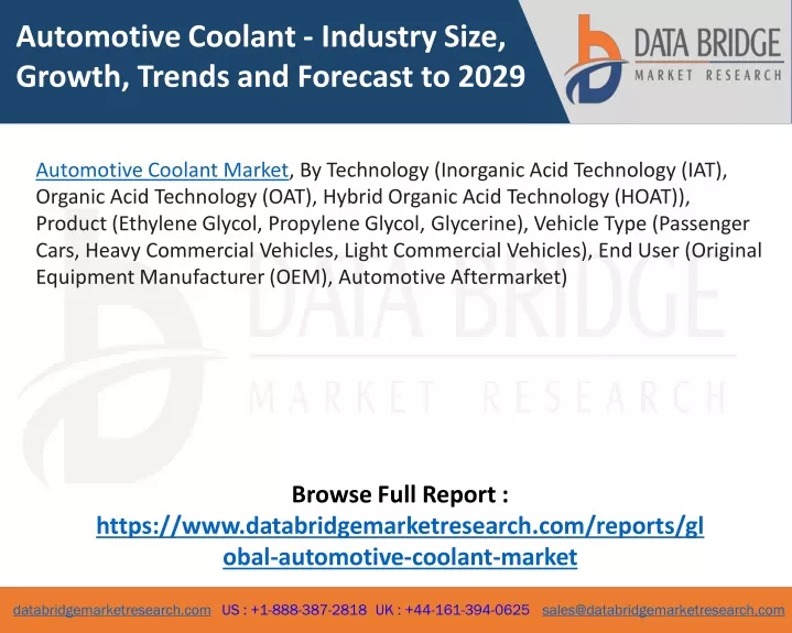 automotive coolant industry size growth trends