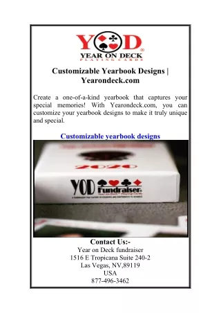 Customizable Yearbook Designs | Yearondeck.com