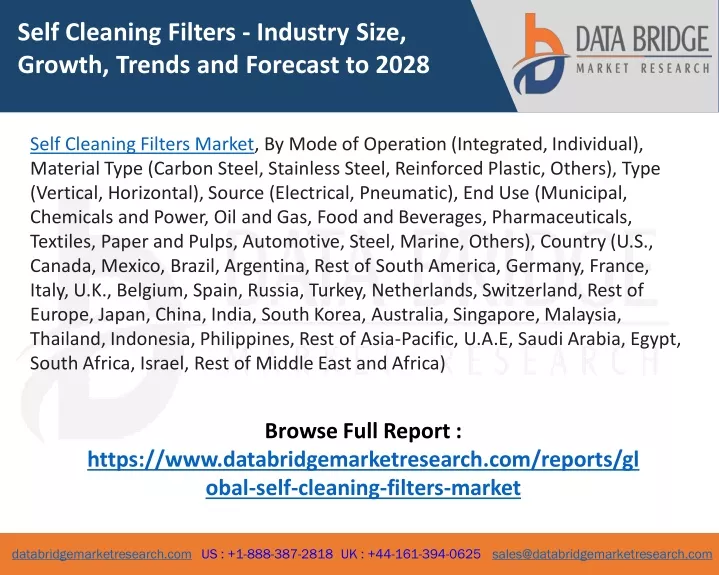 self cleaning filters industry size growth trends