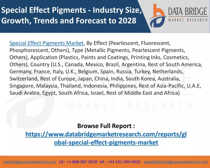 special effect pigments industry size growth