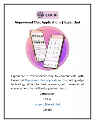 Ai-powered Chat Applications  Exaai.chat