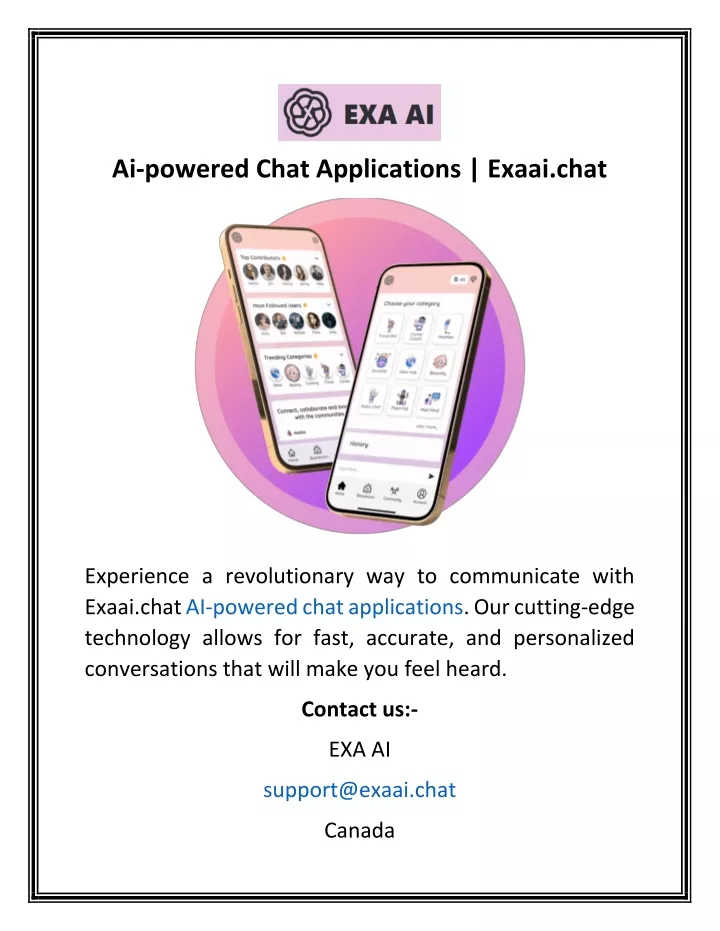 ai powered chat applications exaai chat