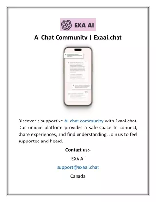 Ai Chat Community  Exaai.chat