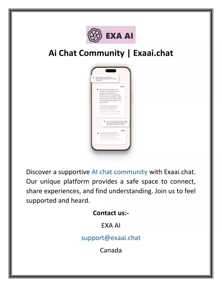 ai chat community exaai chat