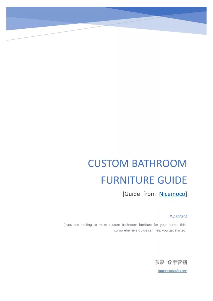 custom bathroom furniture guide
