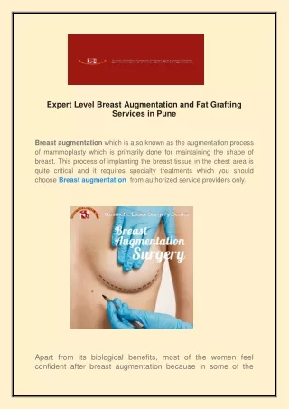 Expert Level Breast Augmentation and Fat Grafting Services in Pune