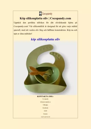 k p silikonplatta oliv cocopandy com