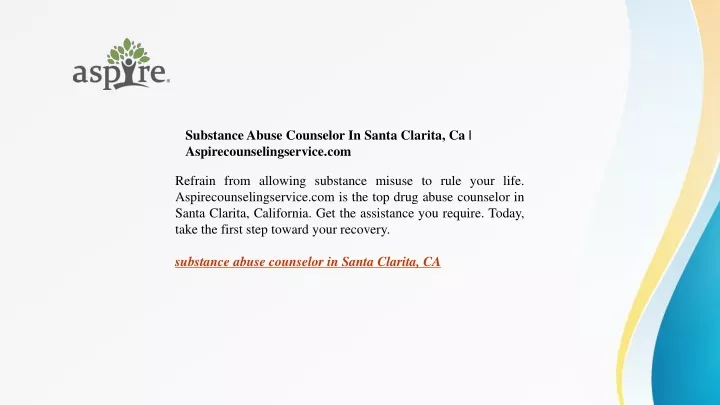 substance abuse counselor in santa clarita