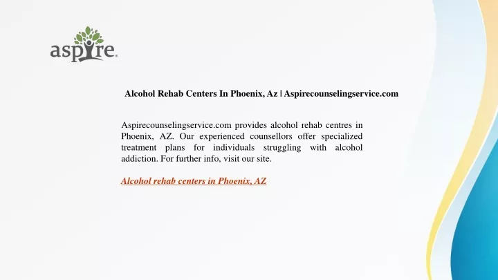 alcohol rehab centers in phoenix