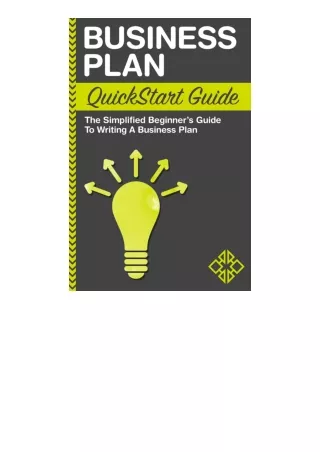 PDF✔Download❤ Business Plan QuickStart Guide The Simplified Beginners Guide to W