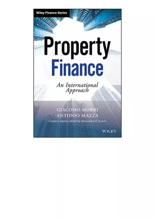download⚡️ free (✔️pdf✔️) Property Finance An International Approach The Wiley F