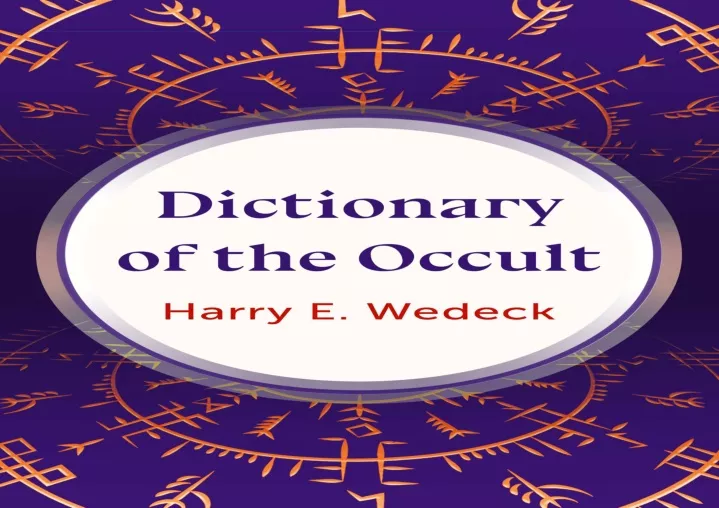 read ebook pdf dictionary of the occult download