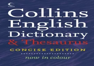 ✔ DOWNLOAD/PDF ⭐  Collins Concise Dictionary and Thesaurus