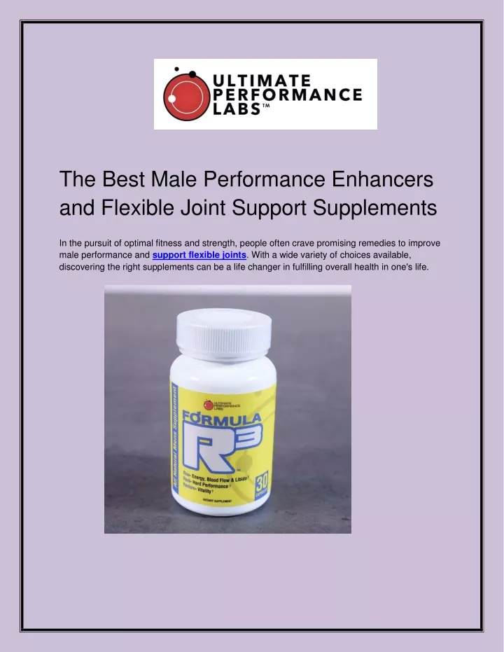 the best male performance enhancers and flexible