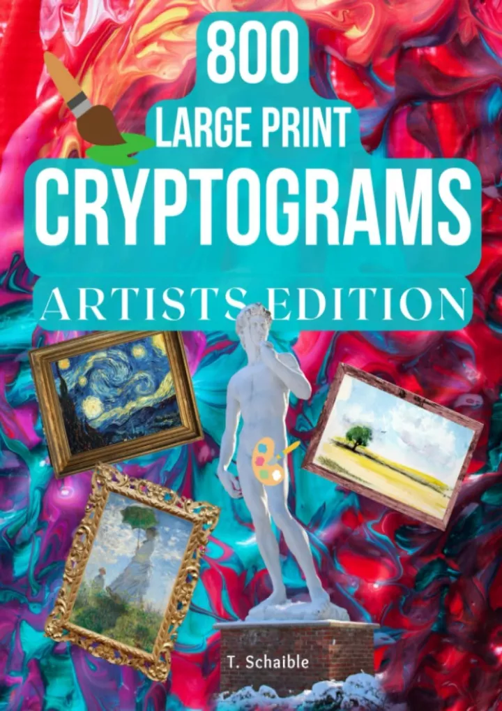 800 large print cryptograms artists edition