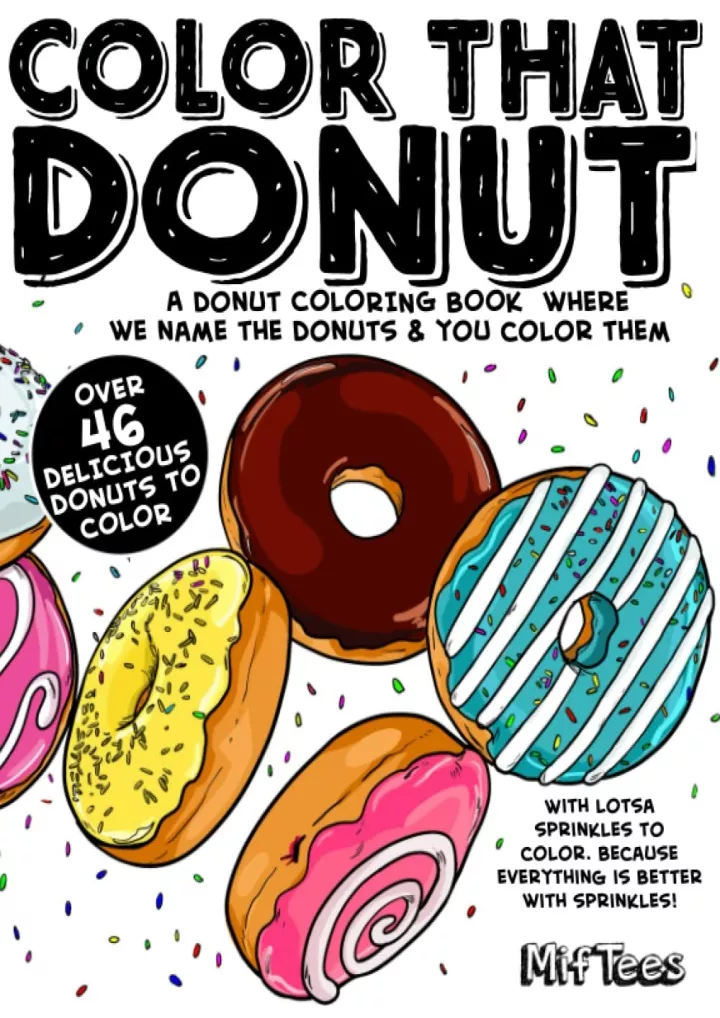 color that donut a donut coloring book where