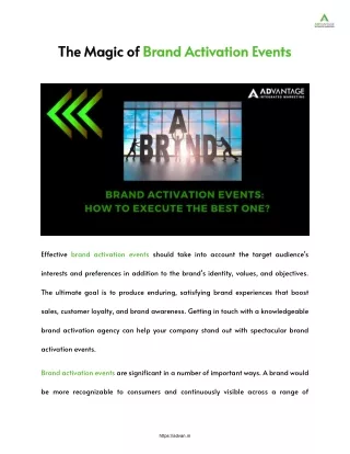 the magic of the magic of brand activation events