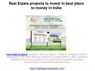 CareTaker Real Estate projects to invest in best place to money in India