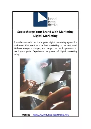 Supercharge Your Brand with Marketing Digital Marketing