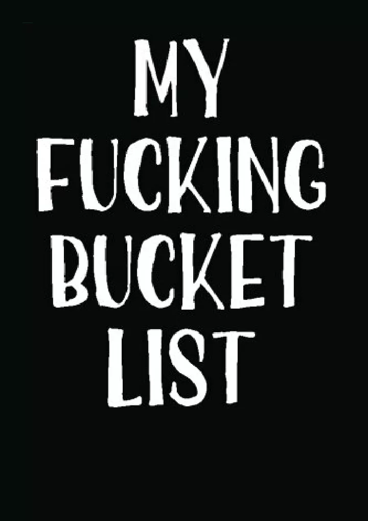my fucking bucket list blank lined journal