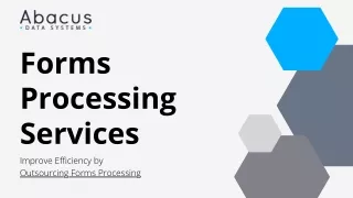 Forms Processing Services
