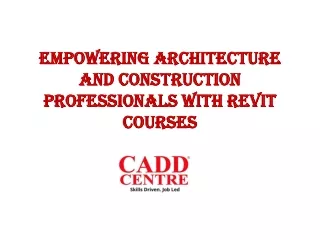 Empowering Architecture and Construction Professionals with Revit Courses