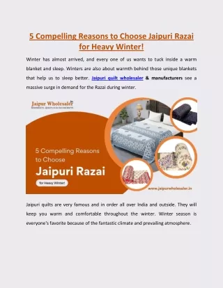 5-compelling-reasons-to-choose-jaipuri-razai-for-heavy-winter
