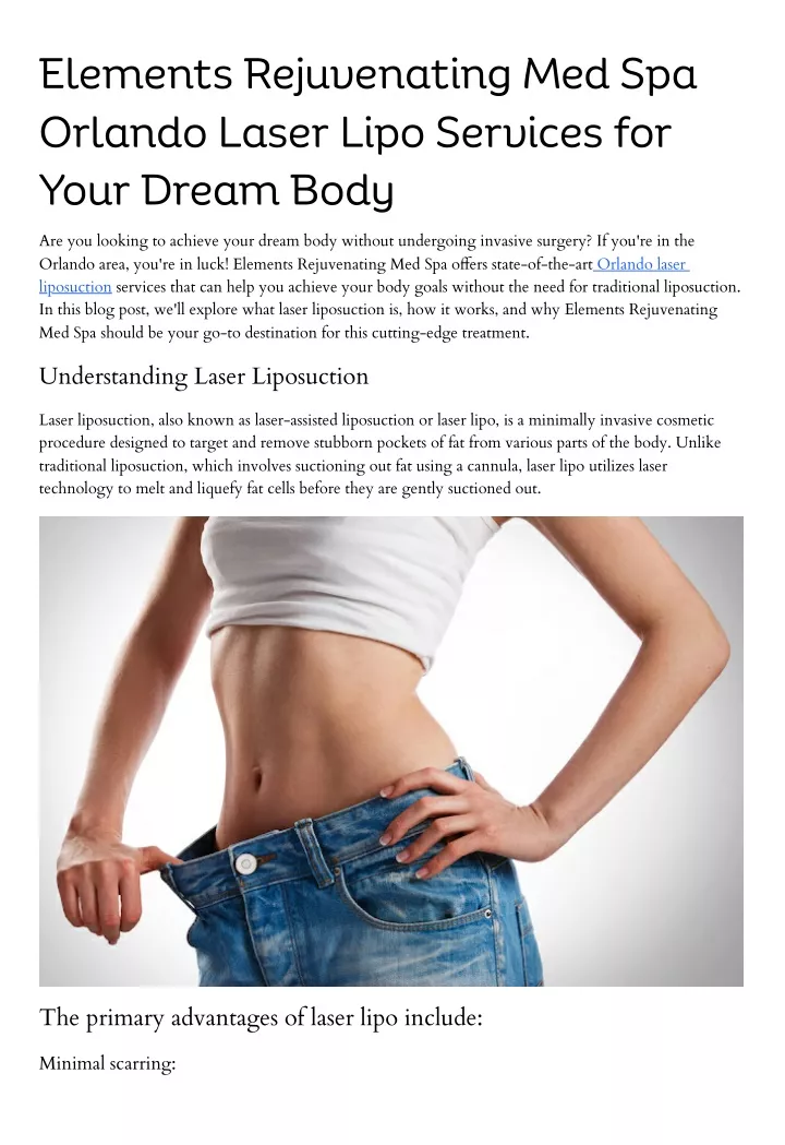 Ppt Elements Rejuvenating Med Spa Orlando Laser Lipo Services For Your Dream Body Powerpoint