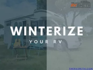 Winterize your RV