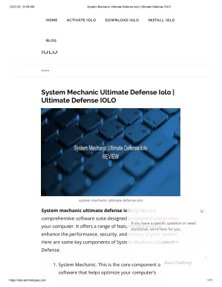 System Mechanic Ultimate Defense Iolo | Ultimate Defense IOLO