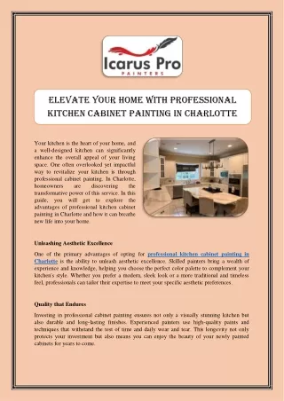 professional kitchen cabinet painting in Charlotte