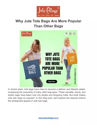 Jute Shopping Bags Online in India