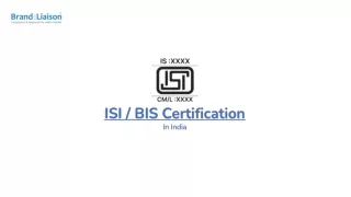 ISI BIS Certification in India | Brand Liaison