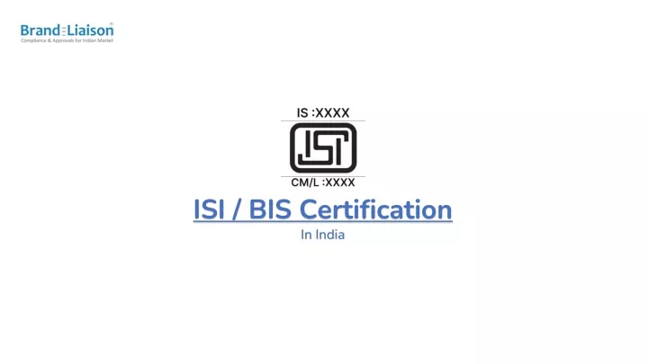 isi bis certification in india
