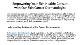 Dermatologist for Skin Cancer in Los Angeles