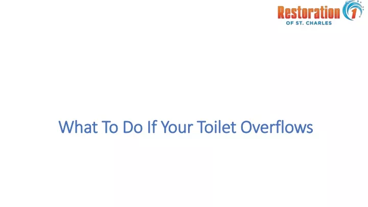 what to do if your toilet overflows