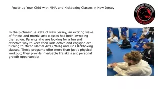 Power up Your Child with MMA and Kickboxing Classes in New Jersey