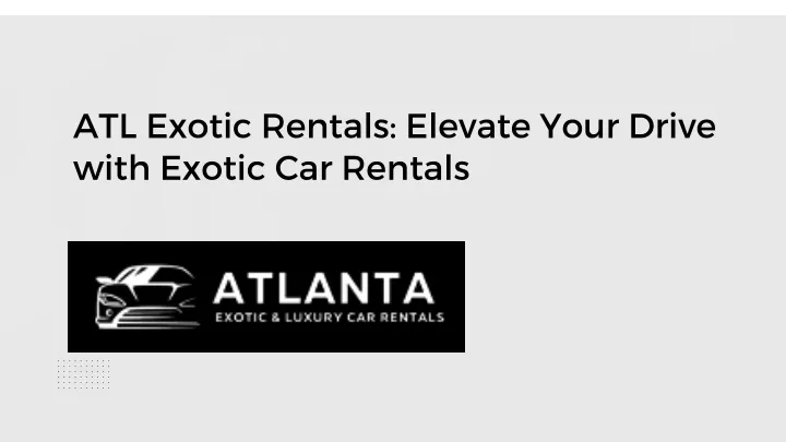 atl exotic rentals elevate your drive with exotic