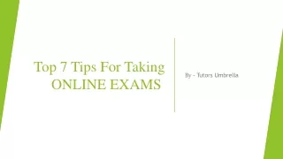 Top 7 Tips For Taking Online Exams