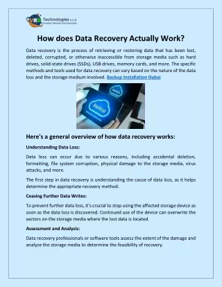 how does data recovery actually work