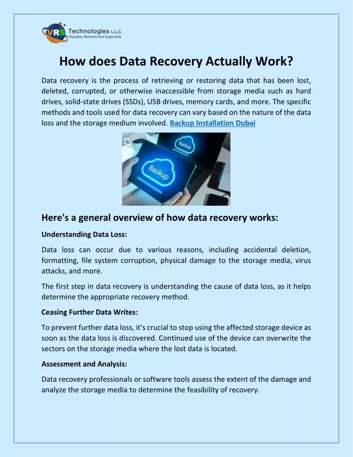 how does data recovery actually work