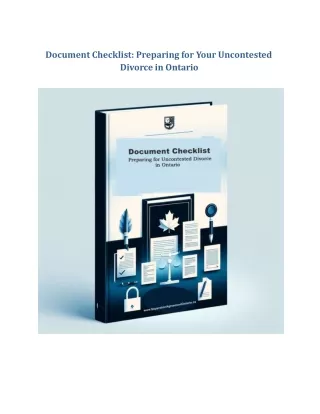 Document Checklist: Preparing for Your Uncontested Divorce in Ontario