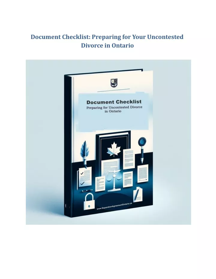 document checklist preparing for your uncontested