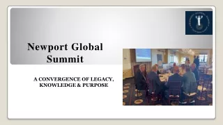 Newport Global Summit - A Confluence of Global Business Excellence