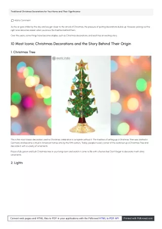 Traditional Christmas Decorations for Your Home and Their Significance