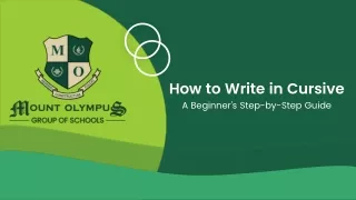 how to write in cursive a beginner s step by step