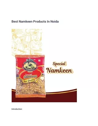 Best Namkeen Products In Noida